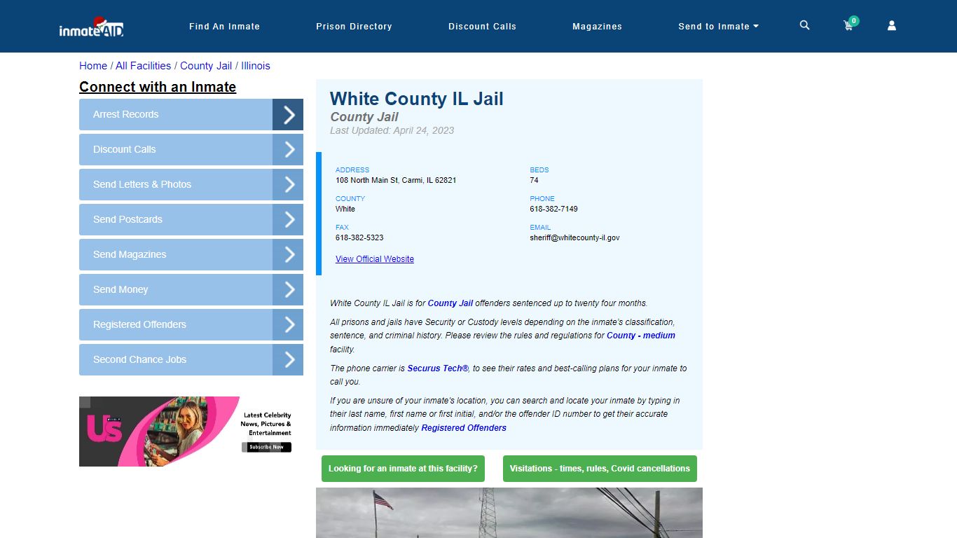 White County IL Jail - Inmate Locator - Carmi, IL